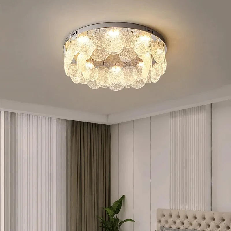 Plafonnier LED Luxe en Verre et Cristal | Marco Lucetti