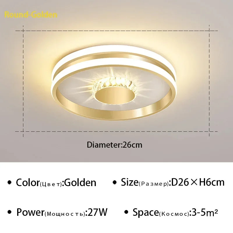 Plafonnier LED de luxe pour intérieur contemporain et raffiné.