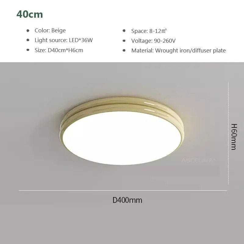 Plafonnier LED Macaron LuxeVue | Marco Lucetti LCL120 Beige 40cm / Blanc froid-Pas de RC