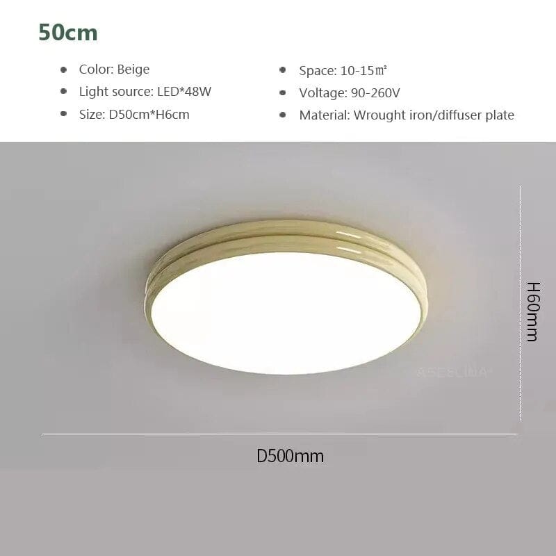 Plafonnier LED Macaron LuxeVue | Marco Lucetti LCL120 Beige 50cm / Blanc froid-Pas de RC