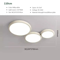 Plafonnier LED Macaron LuxeVue | Marco Lucetti LCL120 Blanc 110cm / Blanc froid-Pas de RC