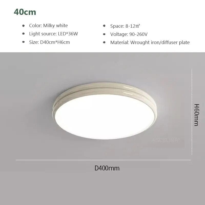 Plafonnier LED Macaron LuxeVue | Marco Lucetti LCL120 Blanc 40cm / Blanc froid-Pas de RC