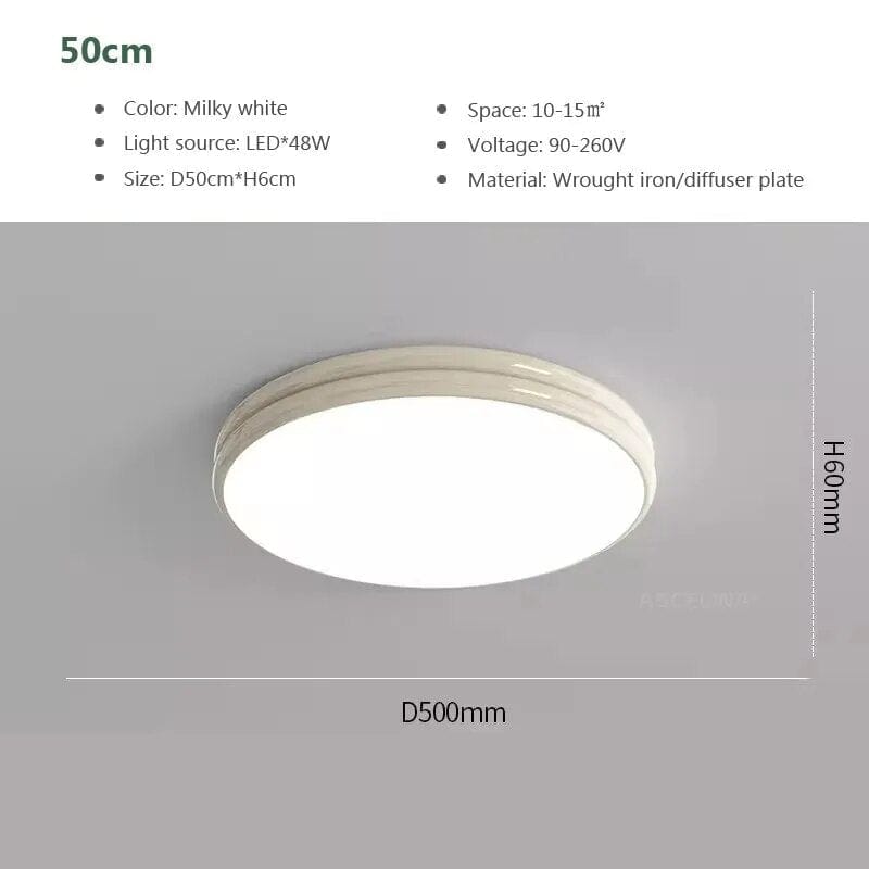 Plafonnier LED Macaron LuxeVue | Marco Lucetti LCL120 Blanc 50cm / Blanc froid-Pas de RC