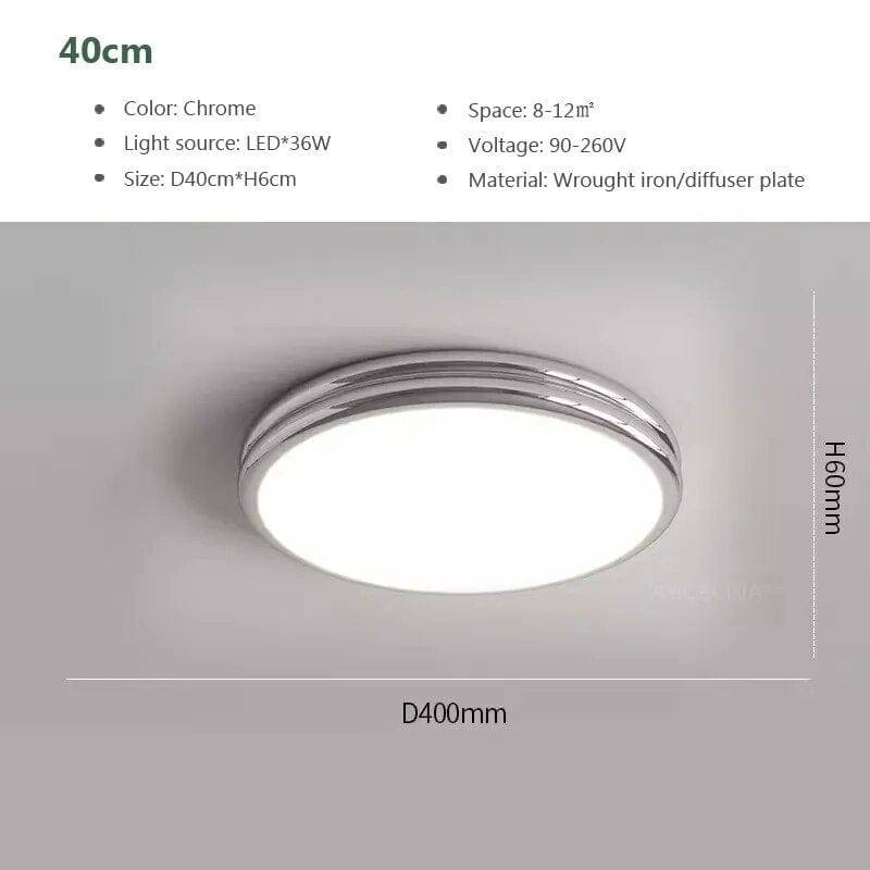 Plafonnier LED Macaron LuxeVue | Marco Lucetti LCL120 Chromé 40cm / Blanc froid-Pas de RC