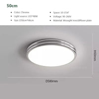 Plafonnier LED Macaron LuxeVue | Marco Lucetti LCL120 Chromé 50cm / Blanc froid-Pas de RC