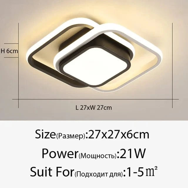 Plafonnier LED Maison Nordique - Or/Noir | Marco Lucetti Noir 27CM / Blanc chaud PAS de RC