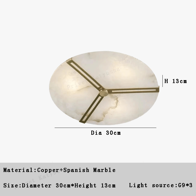 Plafonnier LED Marbre Blanc - Style Moderne | Marco Lucetti