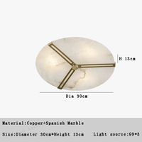 Plafonnier LED Marbre Blanc - Style Moderne | Marco Lucetti