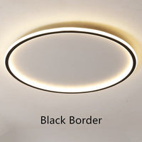Plafonnier LED Marisol : Style Moderne en Anneau Métallique | Marco Lucetti Noir / Chaude / D50 cm