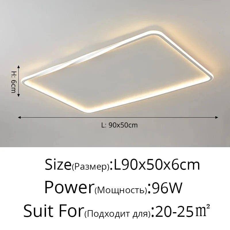 Plafonnier LED Meteor : l'éclairage intérieur moderne. | Marco Lucetti Blanc 90X50cm 96w / Luminosité variable