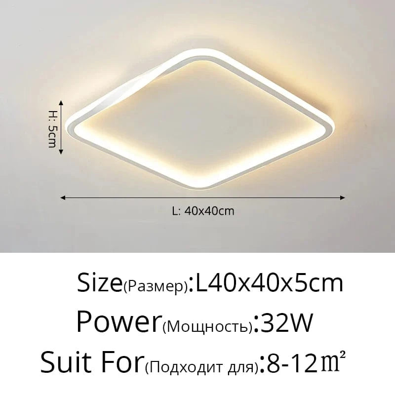 Plafonnier LED Meteor : l'éclairage intérieur moderne. | Marco Lucetti Carré Blanc 40cm / Luminosité variable