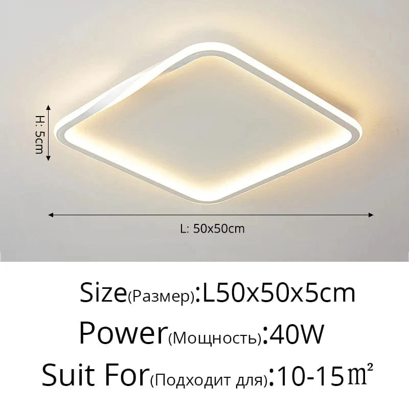 Plafonnier LED Meteor : l'éclairage intérieur moderne. | Marco Lucetti Carré Blanc 50cm / Luminosité variable