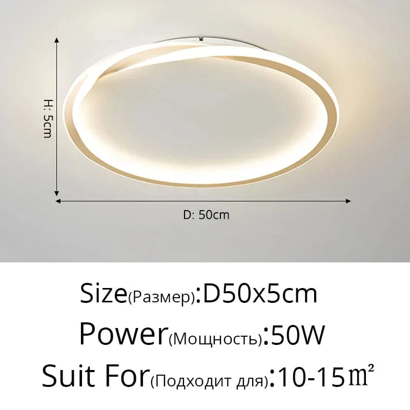 Plafonnier LED Meteor : l'éclairage intérieur moderne. | Marco Lucetti Or Rond 50cm / Luminosité variable