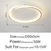 Plafonnier LED Meteor : l'éclairage intérieur moderne. | Marco Lucetti Or Rond 50cm / Luminosité variable