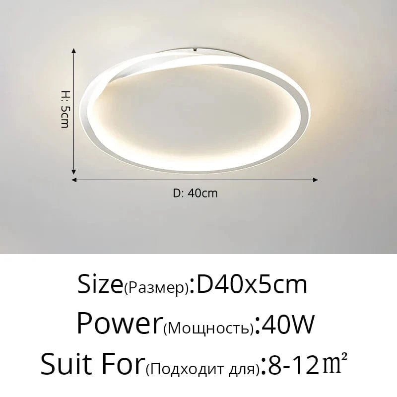 Plafonnier LED Meteor : l'éclairage intérieur moderne. | Marco Lucetti Rond Blanc 40cm / Luminosité variable