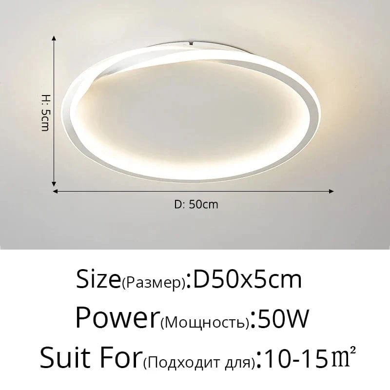 Plafonnier LED Meteor : l'éclairage intérieur moderne. | Marco Lucetti Rond Blanc 50cm / Luminosité variable