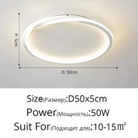 Plafonnier LED Meteor : l'éclairage intérieur moderne. | Marco Lucetti Rond Blanc 50cm / Luminosité variable