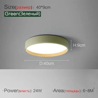 Plafonnier LED Minimal Wood Effect | Marco Lucetti Vert 40cm / Blanc chaud 3000K