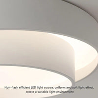 Plafonnier LED Minimaliste Blanc à Double Anneau | Marco Lucetti