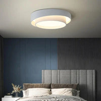 Plafonnier LED Minimaliste Blanc à Double Anneau | Marco Lucetti