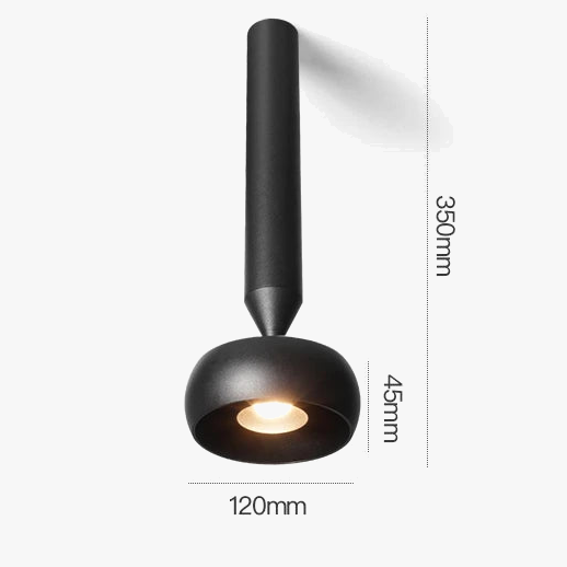Plafonnier LED Minimaliste Blanc/Noir - Lumi'Clean