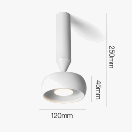 Plafonnier LED Minimaliste Blanc/Noir - Lumi'Clean | Marco Lucetti