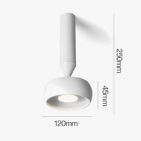 Plafonnier LED Minimaliste Blanc/Noir - Lumi'Clean | Marco Lucetti