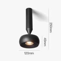 Plafonnier LED Minimaliste Blanc/Noir - Lumi'Clean | Marco Lucetti
