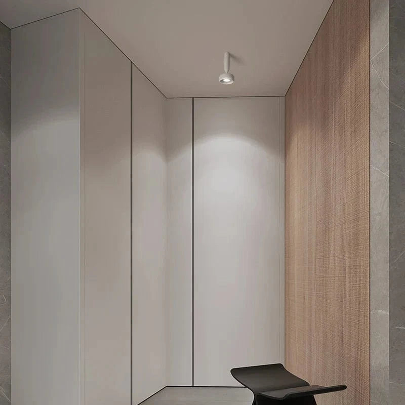 Plafonnier LED Minimaliste Blanc/Noir - Lumi'Clean | Marco Lucetti