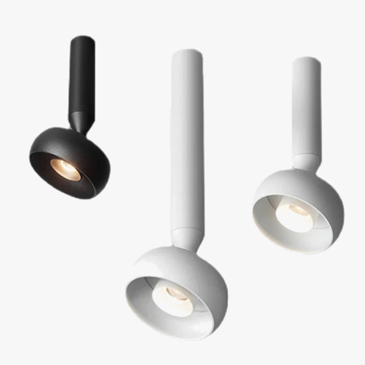 Plafonnier LED Minimaliste Blanc/Noir - Lumi'Clean | Marco Lucetti