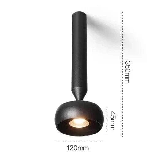 Plafonnier LED Minimaliste Blanc/Noir - Lumi'Clean | Marco Lucetti Noir grand 4000K