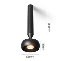 Plafonnier LED Minimaliste Blanc/Noir - Lumi'Clean | Marco Lucetti Noir grand 4000K