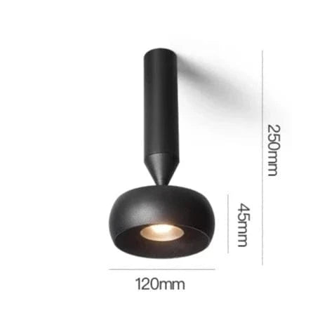 Plafonnier LED Minimaliste Blanc/Noir - Lumi'Clean | Marco Lucetti Noir petit 4000K