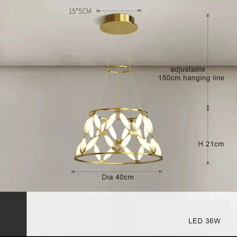 Plafonnier LED Minimaliste Moderne avec Abat-Jour Fantaisie: Style Durable | Marco Lucetti Suspendu 40cm / Chrome / Lumière blanche