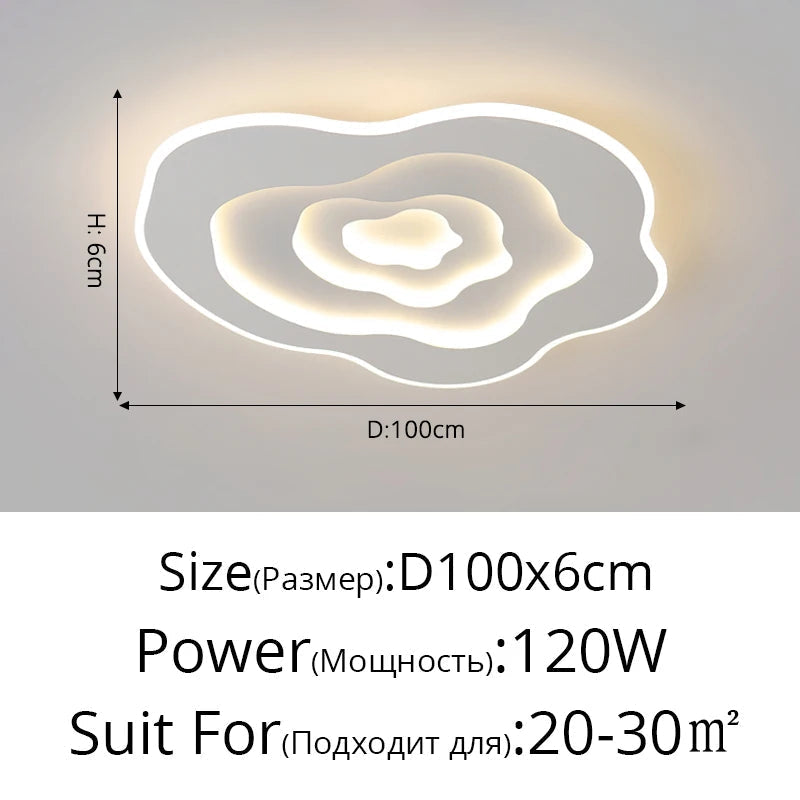 Plafonnier LED Nordique Minimaliste pour une Atmosphère Romantique