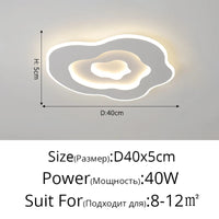 Plafonnier LED Nordique Minimaliste pour une Atmosphère Romantique