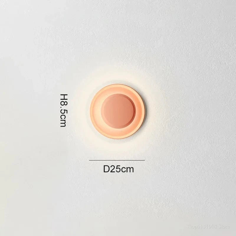 Plafonnier LED Minimaliste Nordique Moderne - Élégance Lumineuse | Marco Lucetti Rouge clair 25cm / Lumière chaude 3000k