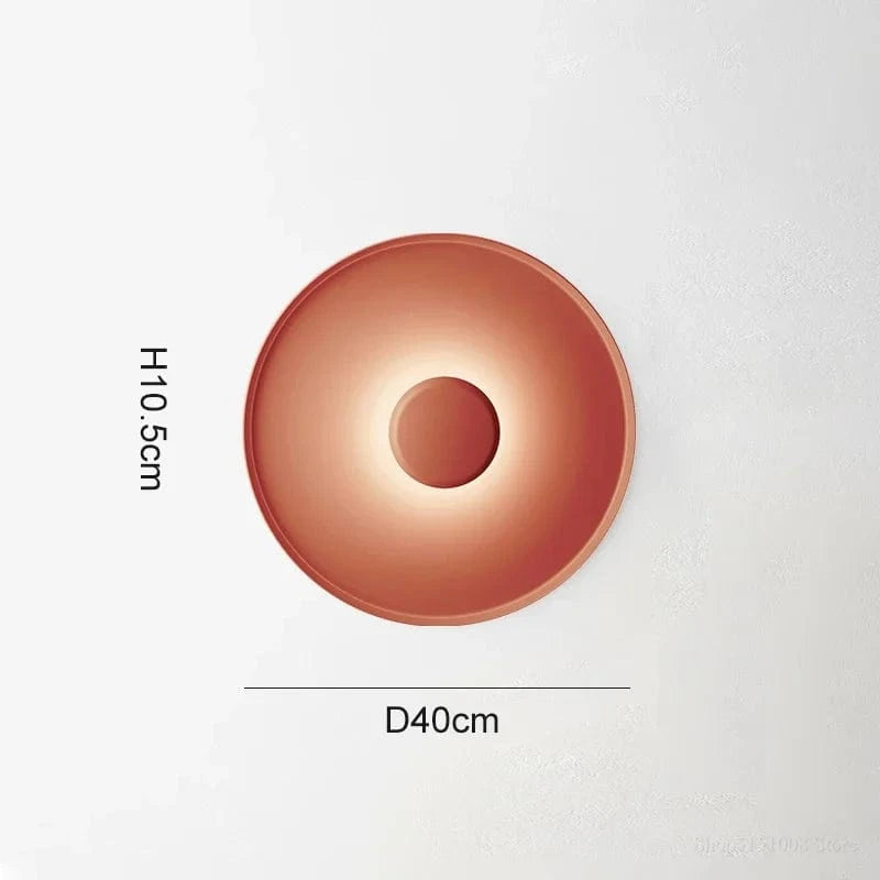 Plafonnier LED Minimaliste Nordique Moderne - Élégance Lumineuse | Marco Lucetti Rouge clair 40cm / Lumière froide 6000K