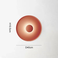 Plafonnier LED Minimaliste Nordique Moderne - Élégance Lumineuse | Marco Lucetti Rouge clair 40cm / Lumière froide 6000K