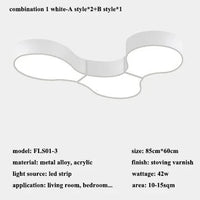 Plafonnier LED Moderne ADN pour Décoration Intérieure Loft Café Bar® | Marco Lucetti 3 lumières-blanc / Lumière chaude (3000K)