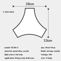 Plafonnier LED Moderne ADN pour Décoration Intérieure Loft Café Bar® | Marco Lucetti Style C-noir / Lumière chaude (3000K)