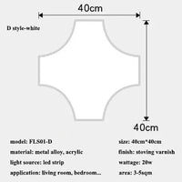 Plafonnier LED Moderne ADN pour Décoration Intérieure Loft Café Bar® | Marco Lucetti Style D-blanc / Dimmable avec télécommande