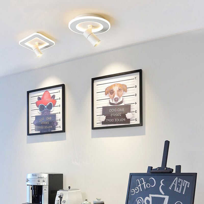 Plafonnier LED moderne avec base géométrique "Spot Mavir" | Marco Lucetti