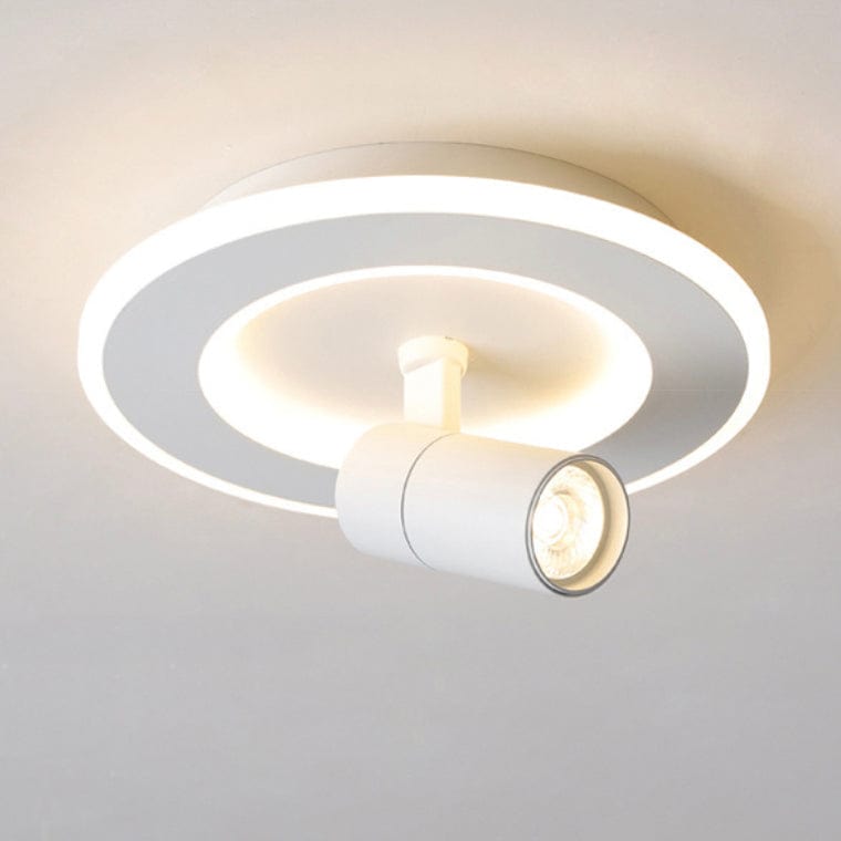 Plafonnier LED moderne avec base géométrique "Spot Mavir" | Marco Lucetti Blanc / Chaude / Rond