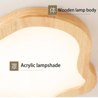 Plafonnier LED moderne avec finition grain de bois doré nordique | Marco Lucetti