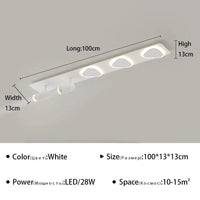 Plafonnier LED moderne avec projecteur décoratif Lumisure | Marco Lucetti Type B 100 cm