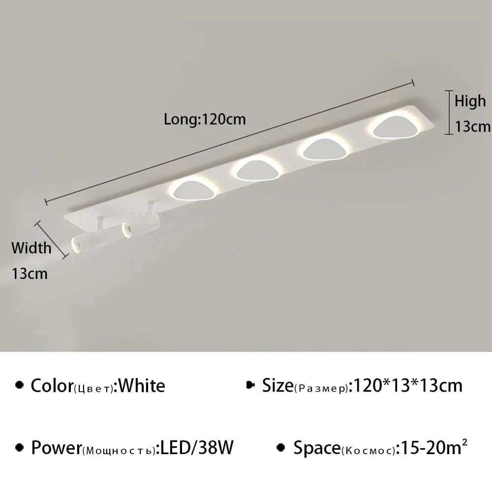 Plafonnier LED moderne avec projecteur décoratif Lumisure | Marco Lucetti Type B 120 cm