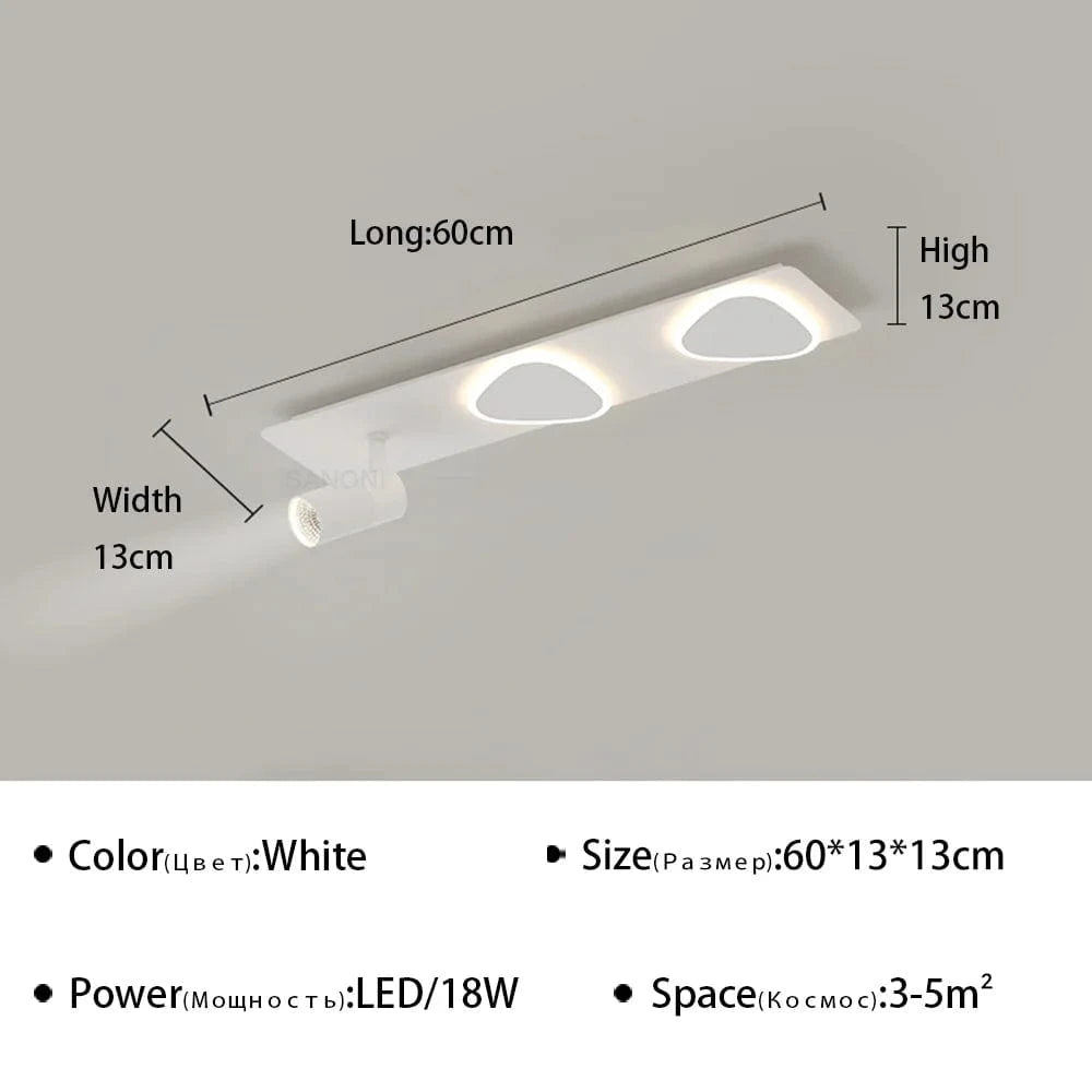 Plafonnier LED moderne avec projecteur décoratif Lumisure | Marco Lucetti Type B 60 cm