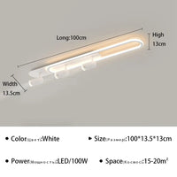 Plafonnier LED moderne avec projecteur décoratif Lumisure | Marco Lucetti TypeA 100 cm