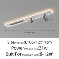 Plafonnier LED moderne avec spots gradation - Maison Intérieur | Marco Lucetti